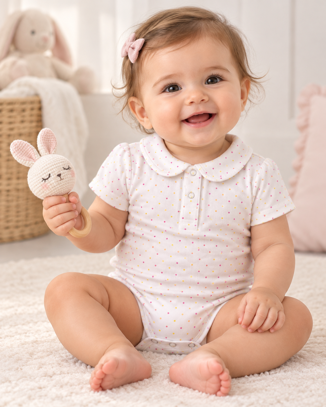 Body cuello bebé para niña
