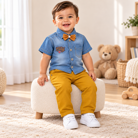 Conjunto casual con cobratín para niño
