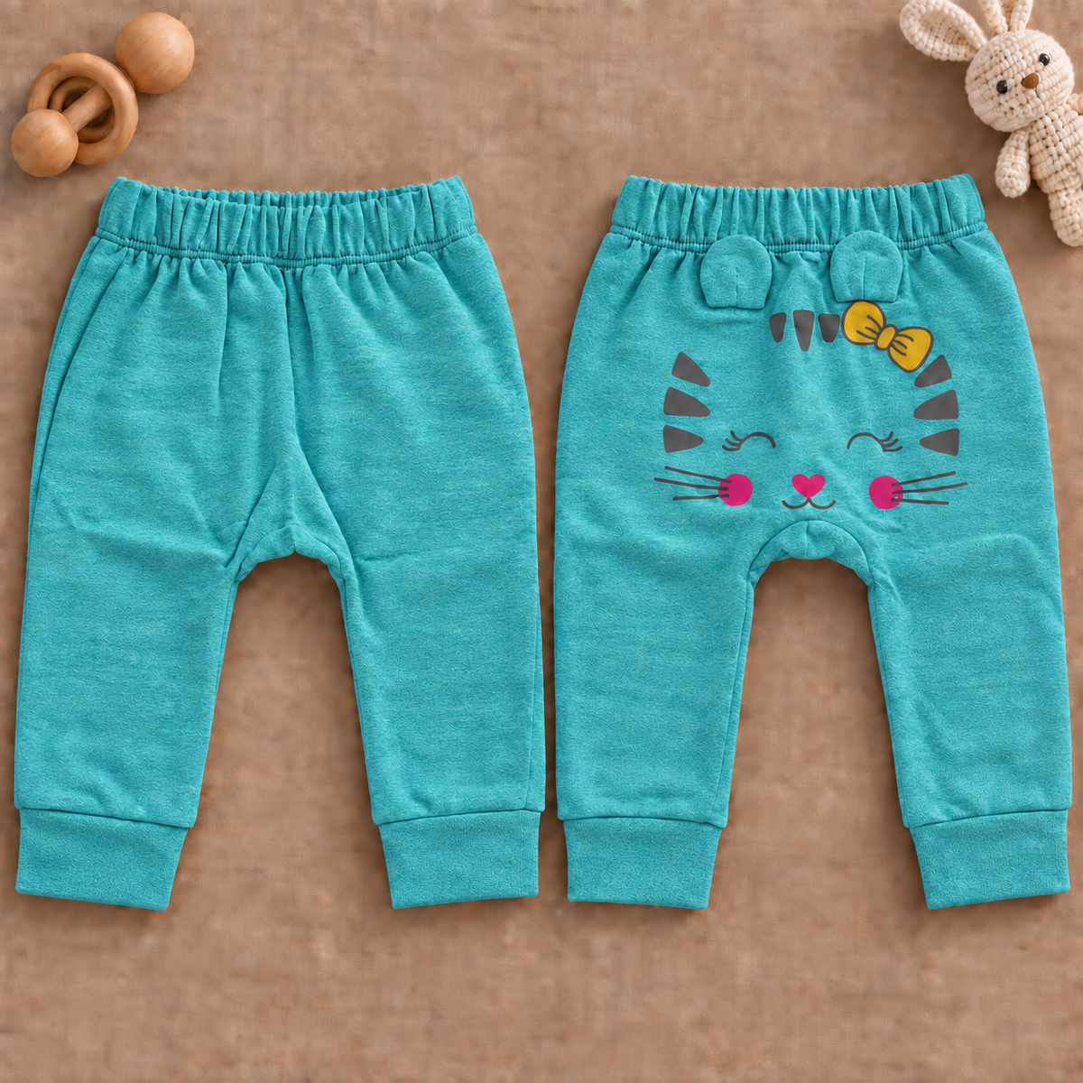 Jogger en algodón para bebé-niña