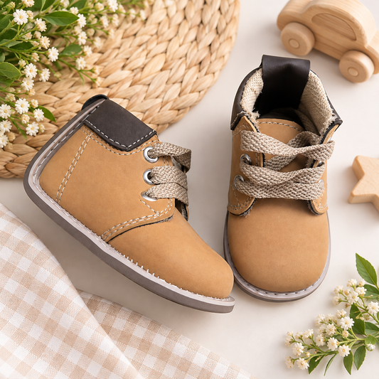 Zapatos no tuerce mostaza para niño
