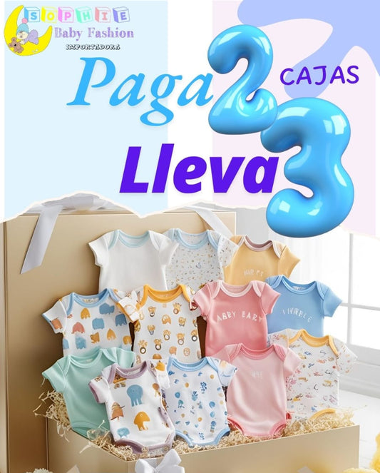 Paga 2 y lleva 3 semanarios de bodys y camisetas