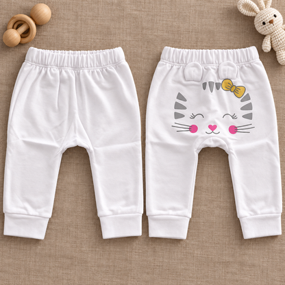Jogger en algodón para bebé-niña