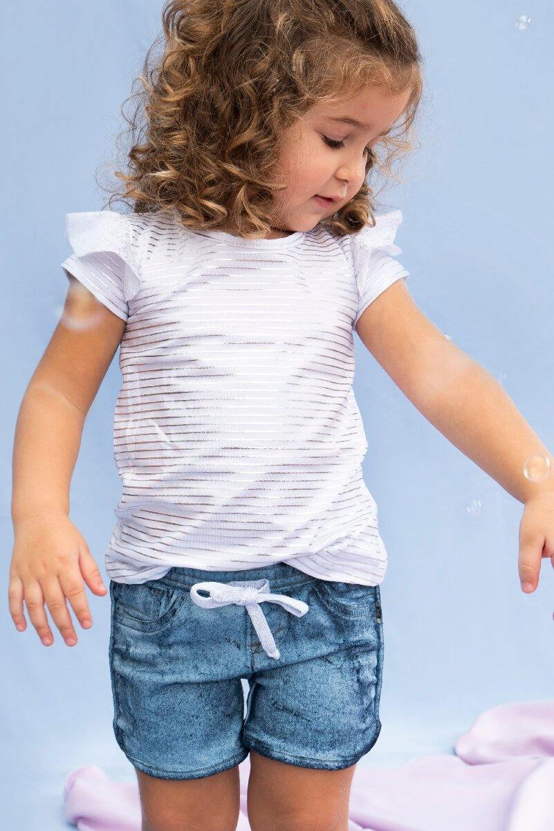 Conjunto verano brillante para niña